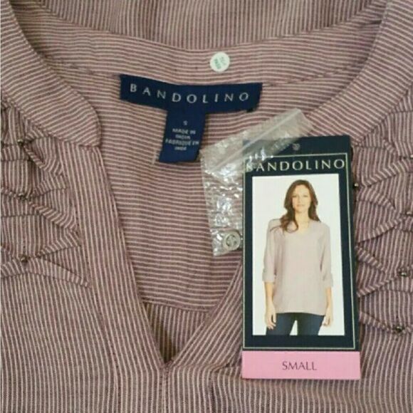 Bandolino Trinity Roll Long Sleeve Top Size Small - Picture 7 of 8